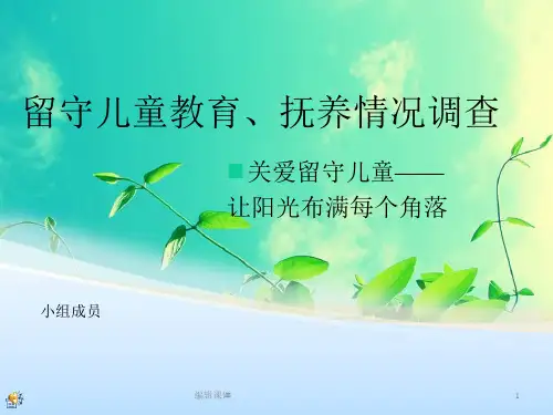 《农村留守儿童》ppt课件