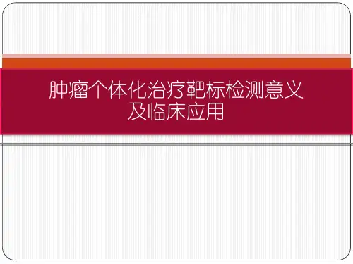 肿瘤个体化治疗靶标检测意义及应用