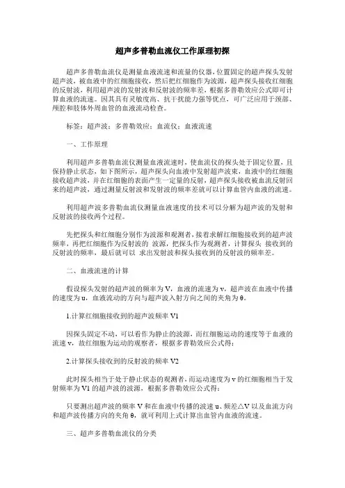 超声多普勒血流仪工作原理初探