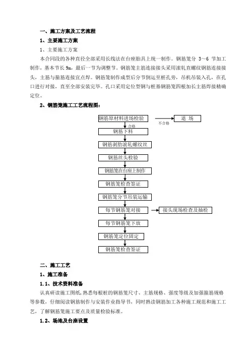 桩基钢筋笼制作工艺
