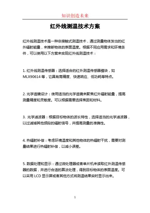 红外线测温技术方案