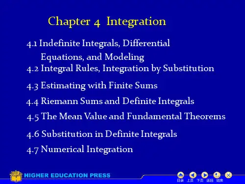 托马斯微积分课件4.6 Substitution in Definite Integrals