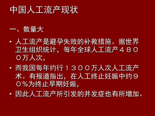 人工流产常见并发症和处理原则课堂ppt课件