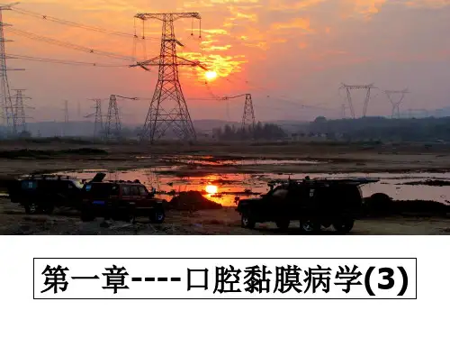 最新第一章----口腔黏膜病学(3)教学讲义PPT课件