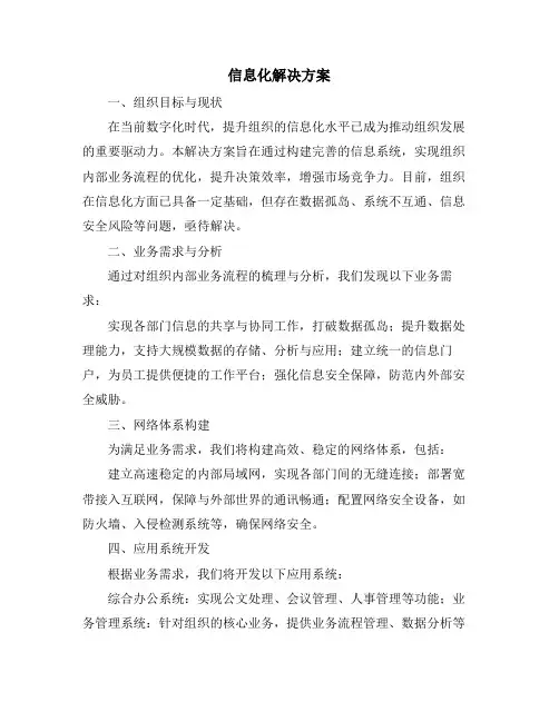 信息化解决方案