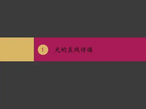 八年级物理第四章第一节光的直线传播 ppt课件