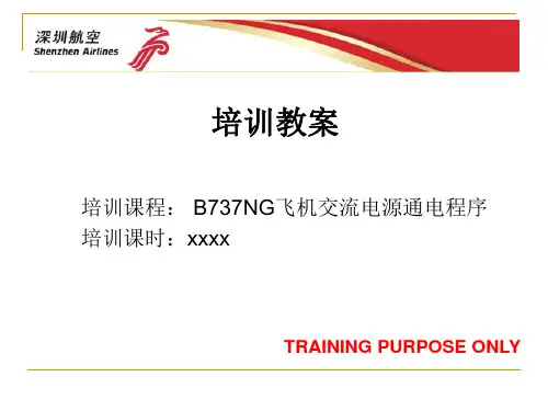 B737NG飞机交流电源通电程序