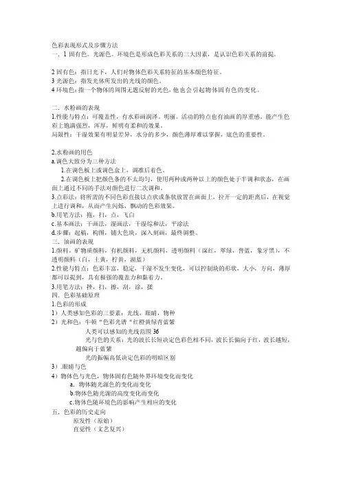 [设计]色彩表现形式及步骤方法