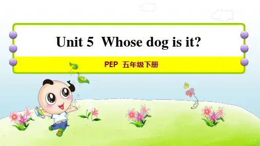 PEP版五年级英语下册 Unit 5 课时6：Read and write~Let's wrap it up授课课件+习题