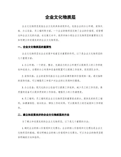 企业文化物质层