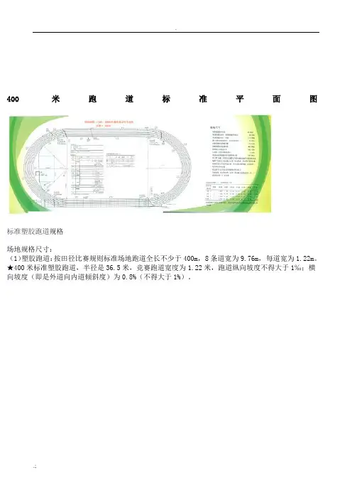 (整理)400米标准跑道平面图