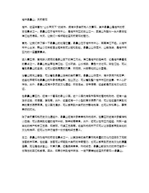 桂林象鼻山：天然奇观