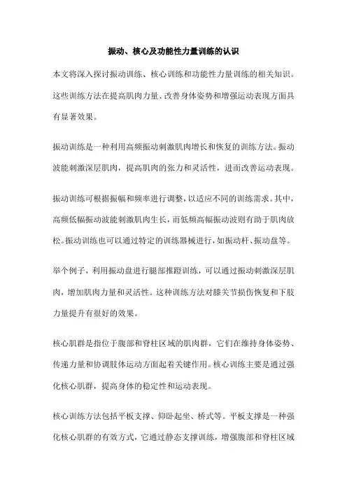 振动、核心及功能性力量训练的认识