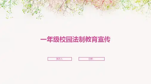 一年级校园法制教育宣传