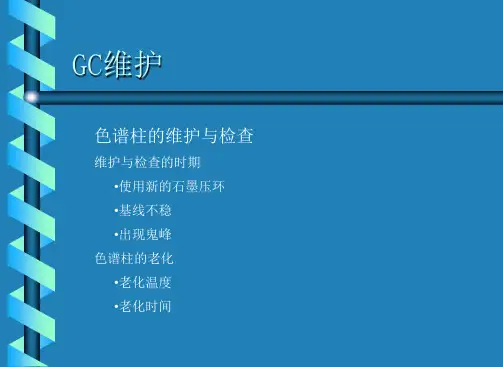 气相色谱仪GC的维护与检查