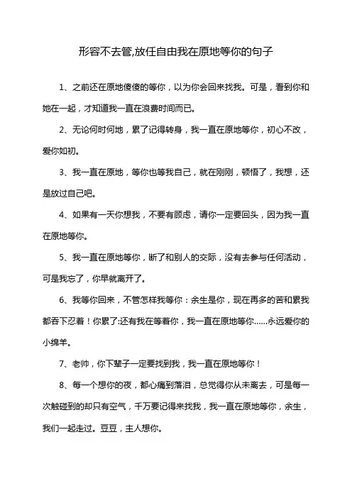 形容不去管,放任自由我在原地等你的句子