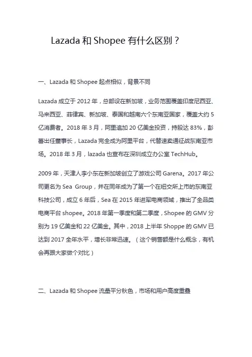 Lazada和Shopee有什么区别
