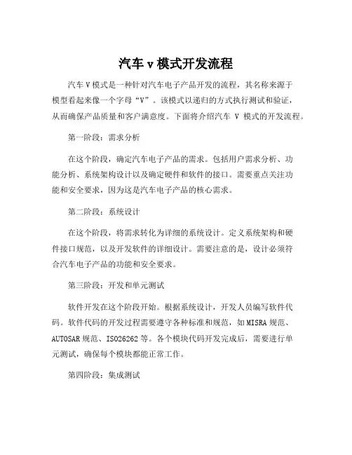 汽车v模式开发流程