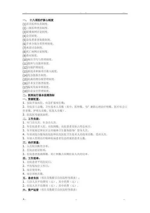 18项核心制度完整版