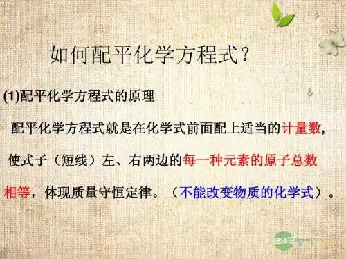 化学方程式的配平课件