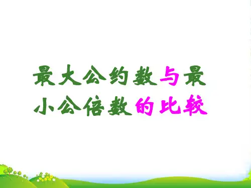 新北师大版五年级数学上册《最大公约数与最小公倍数的比较》课件
