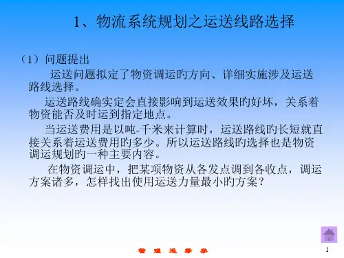 物流运输系统规划设计