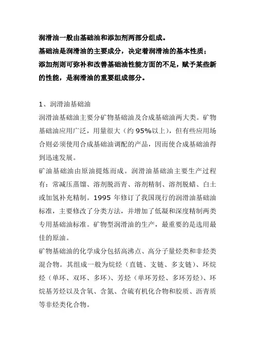 润滑油基础油知识