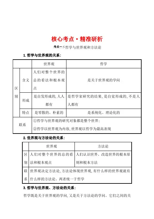 高考政治一轮复习方略核心考点精准研析4-1-1美好生活的向导