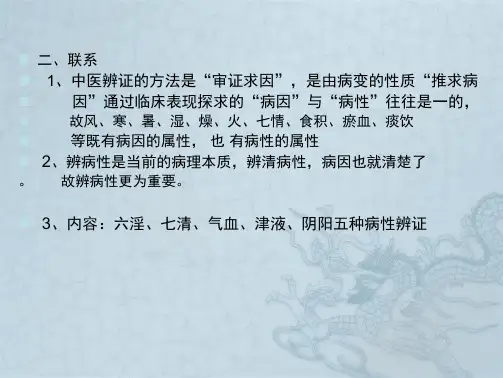 中诊病性辨证