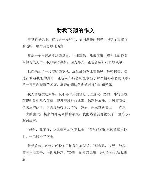 助我飞翔的作文