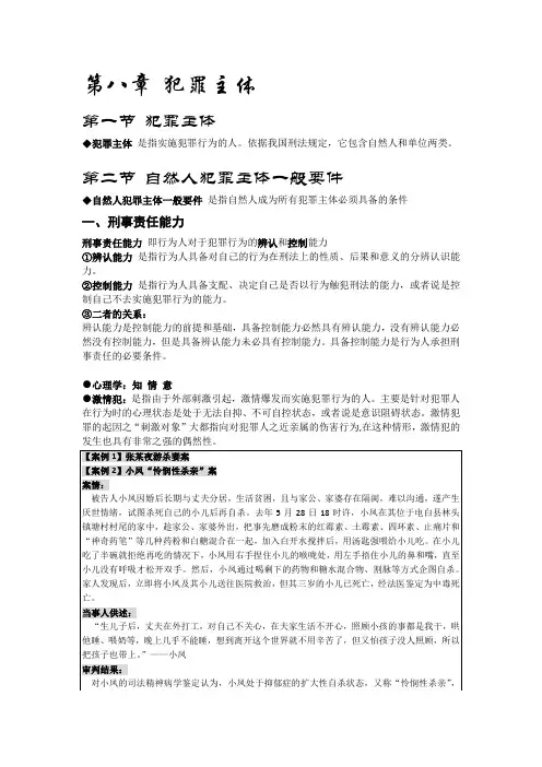 第八章 犯罪主体