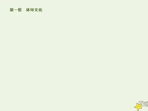 高中政治第一课第一框体味文化课件新人教版必修3