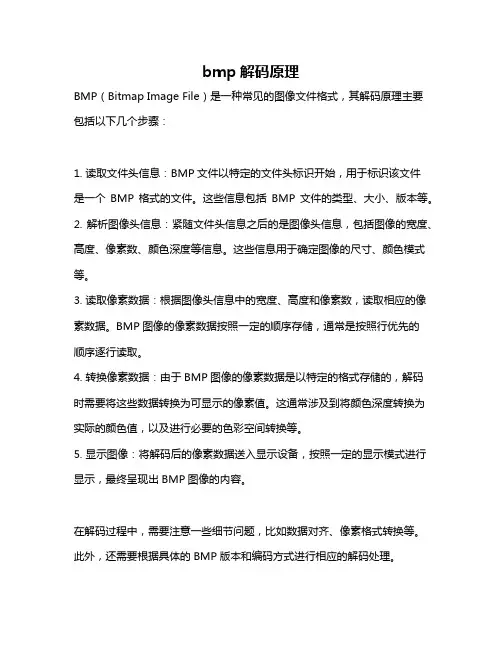 bmp解码原理