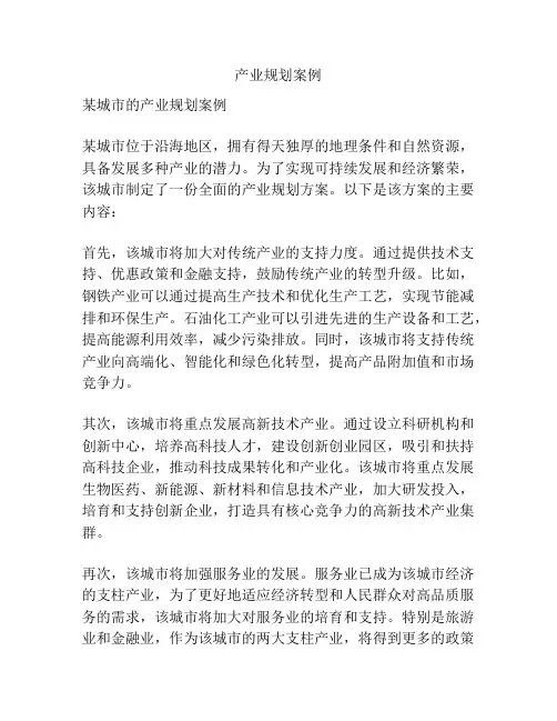 产业规划案例