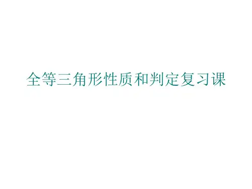 全等三角形性质和判定复习课