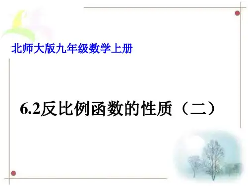 北师大版数学九年级上反比例函数的性质二PPT精品课件