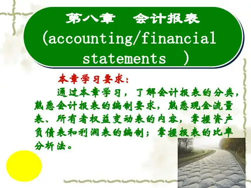 第八章会计报表