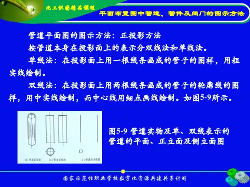 化工识图课程平面布置图中管道