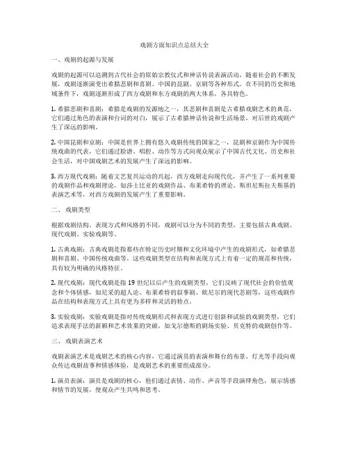 戏剧方面知识点总结大全