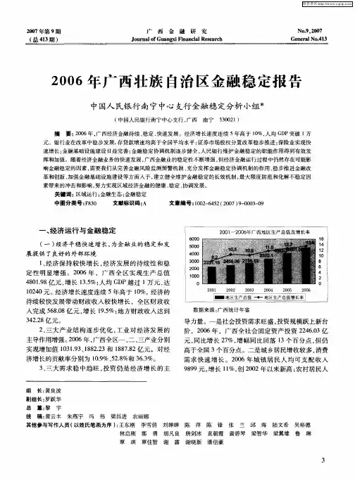 2006年广西壮族自治区金融稳定报告