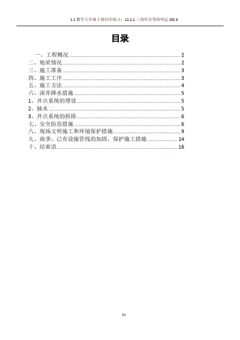 倒挂井专项施工方案