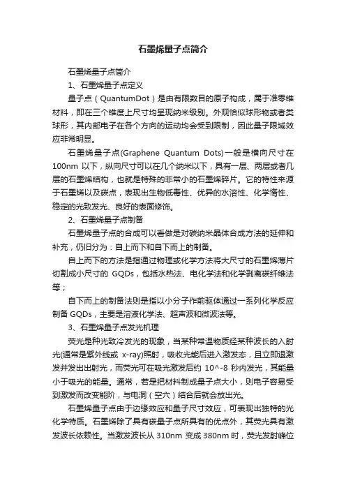 石墨烯量子点简介