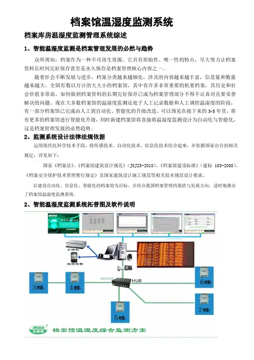 档案库房温湿度监测方案