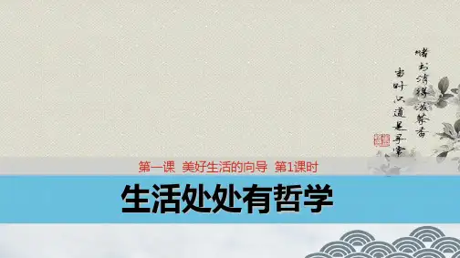 高中政治必修4精品课件4：1.1 生活处处有哲学