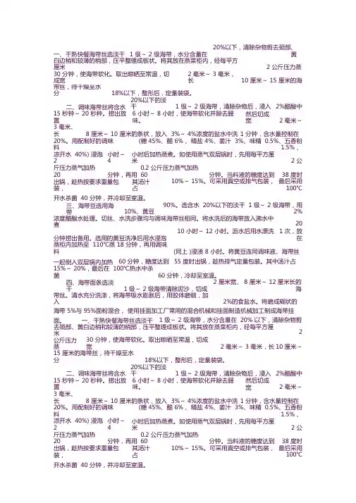海带深加工四法