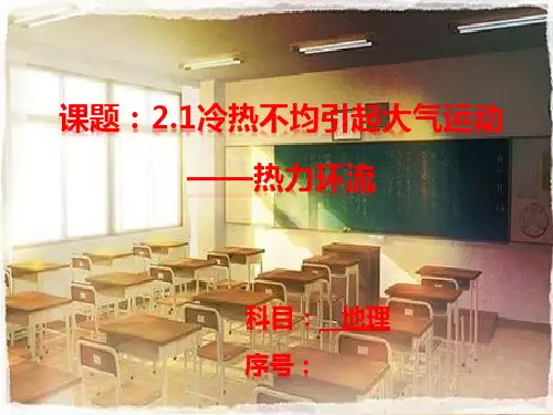 《热力环流》18高中地理同课异构说课课件