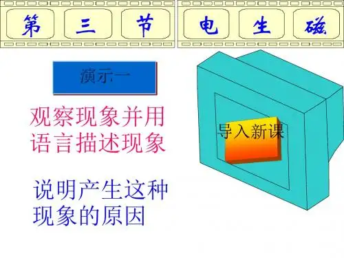 电生磁 PPT课件8 鲁科版