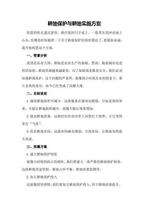 耕地保护与耕地保护与实施方案