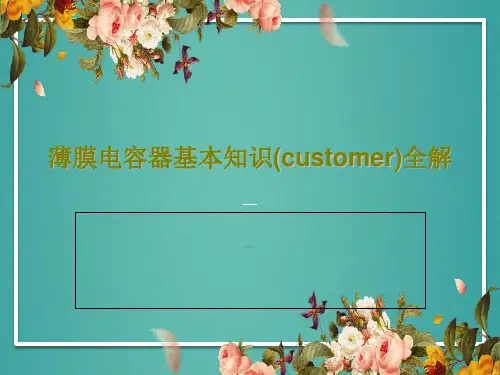 薄膜电容器基本知识(customer)全解共37页文档