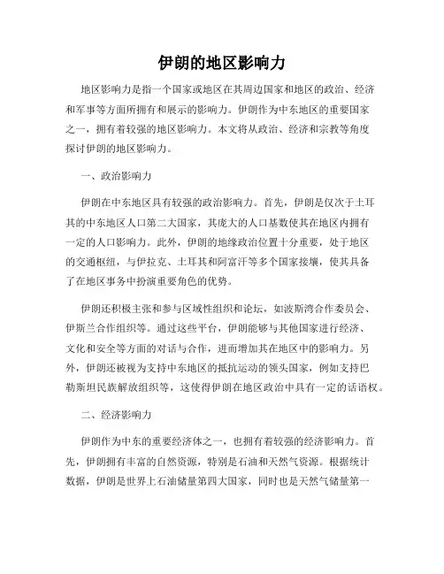 伊朗的地区影响力